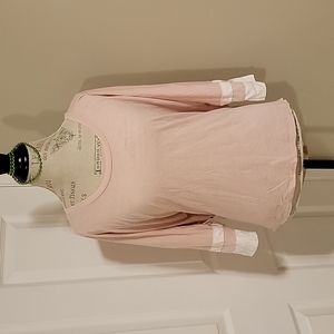 Express women's pink and white shirt Size M